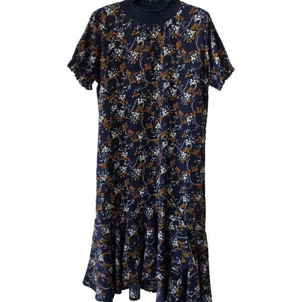 [BUNJANG] Navy Sleeveless Maxi Dress / F/폴라 반팔 네이비 원피스