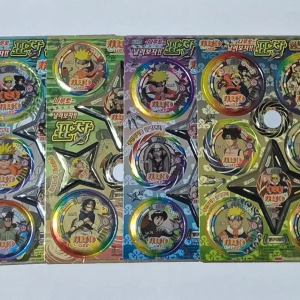 [BUNJANG] Naruto Classic Shuriken Ttakji (4 Types) / 4종)고전 나루토 표창 딱지