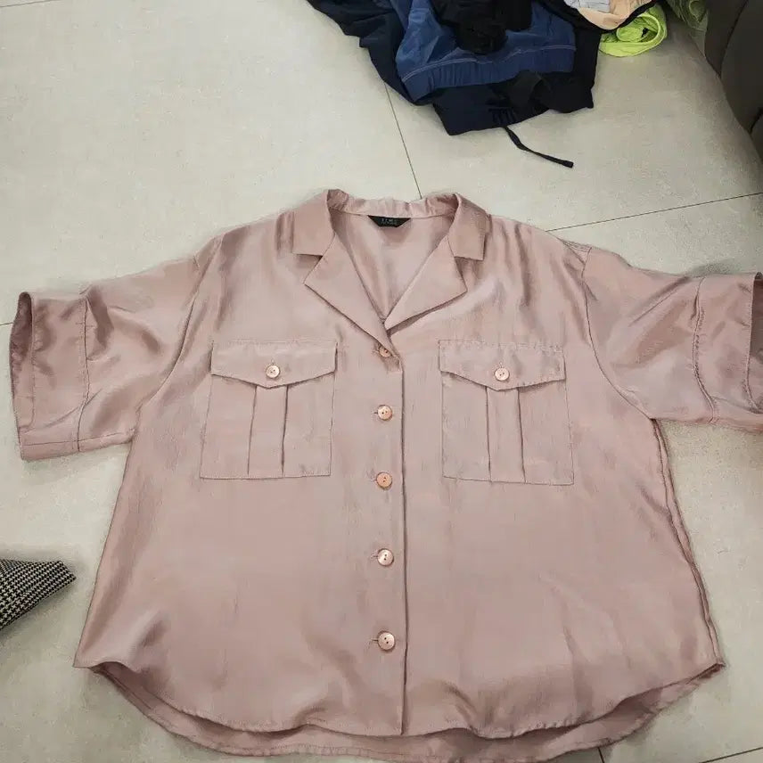 [BUNJANG] TIME Semi-Sheer Half-Sleeve Blouse / 한섬의류 타임 반팔셔츠.블라우스