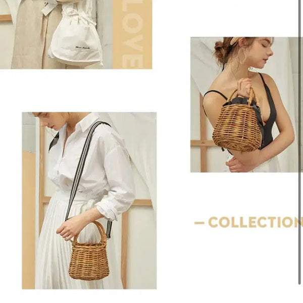 [BUNJANG] 3Knocks Rattan Tote Bag / 쓰리노크스 라탄 백 토트