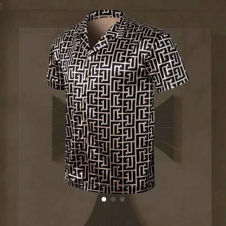 [BUNJANG] Rafinato Etual RT Monogram Shirt Gold Size 50 / 새상품) 라피나토에뚜알 RT 모노그램 셔츠 골드 50사이즈