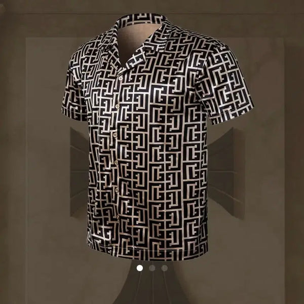 [BUNJANG] Rafinato Etual RT Monogram Shirt Gold Size 50 / 새상품) 라피나토에뚜알 RT 모노그램 셔츠 골드 50사이즈