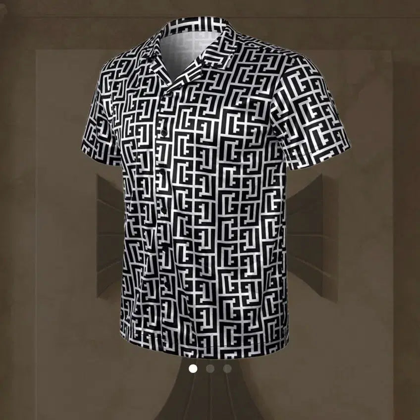 [BUNJANG] Rafinata Etoile RT Monogram Shirt Silver Size 50 / 새상품) 라피나토에뚜알 RT 모노그램 셔츠 실버 50사이즈