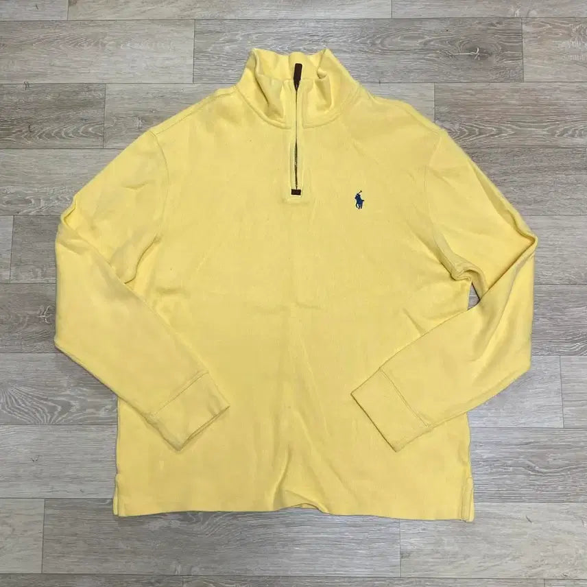 [BUNJANG] Polo Ralph Lauren Yellow Zip-Up Knit Sweater / 폴로 랄프로렌 옐로우 카라 집업 니트 교신