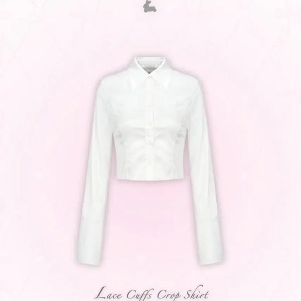 [BUNJANG] Noah Sangno Lace Cuffs Shirt White + Logo Tie Black / 노아상노 레이스 커프스 셔츠 화이트+로고 타이 블랙