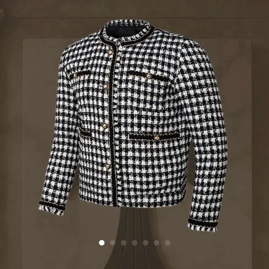 [BUNJANG] Rafinatto Etoile Houndstooth Tweed Jacket Size 50 / 새상품) 라피나토에뚜알 하운드투스 트위드 자켓 50사이즈