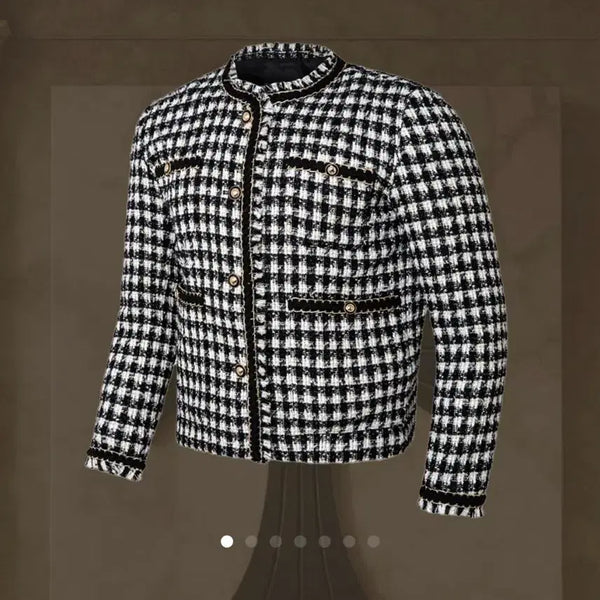 [BUNJANG] Rafinatto Etoile Houndstooth Tweed Jacket Size 50 / 새상품) 라피나토에뚜알 하운드투스 트위드 자켓 50사이즈