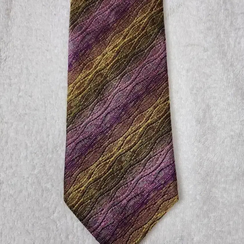 [BUNJANG] Missoni Necktie (Purple/Gold) / 미쏘니 넥타이 (퍼플/골드)