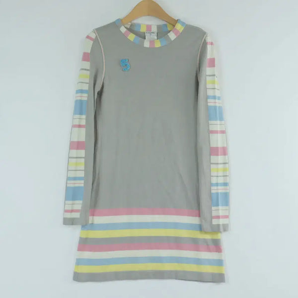 [BUNJANG] Chanel 2000 S/S Vintage Cotton Knit Dress 36 / 샤넬 CHANEL 00S 빈티지 코튼 니트 원피스 36