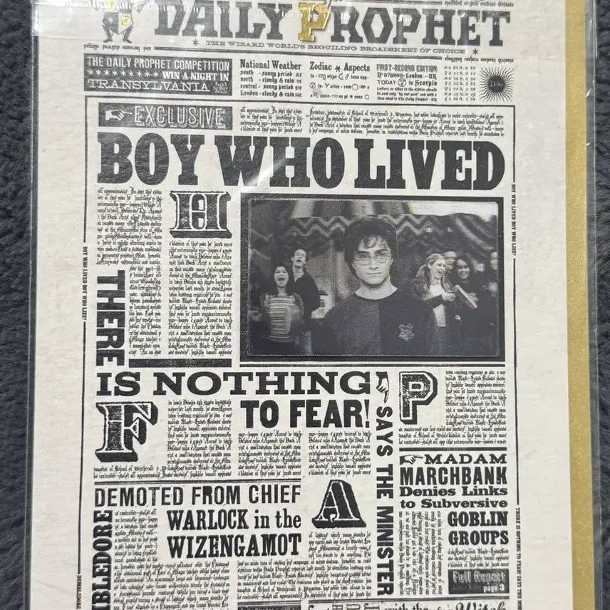 [BUNJANG] Harry Potter Daily Prophet 3D Lenticular Newspaper / 해리포터 예언자 일보 신문 3d 입체 해리포터 스튜디오 영국