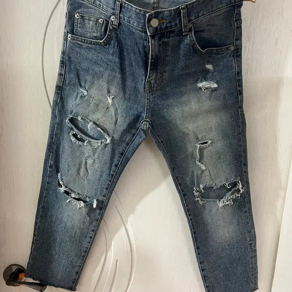 [BUNJANG] Men's Vintage Washed Denim Jeans / 남자 빈티지 워싱 데님 청바지