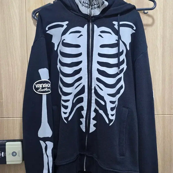 [BUNJANG] Banson Bone Printing Zip-Up Hoodie / 밴슨 본 프린팅 후드집업