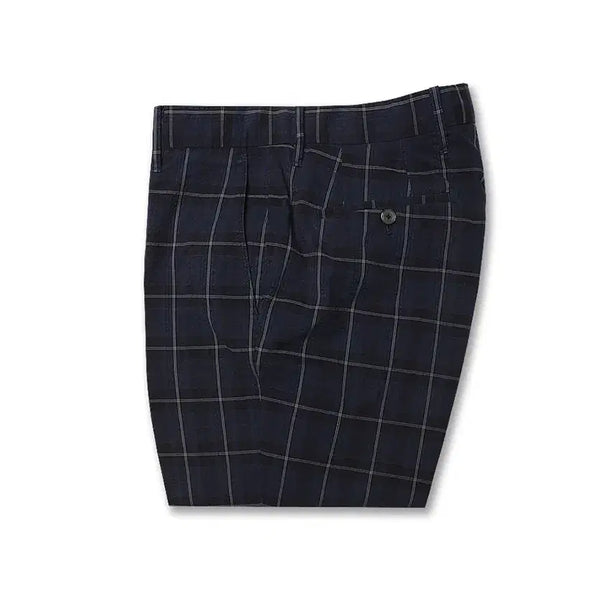 [BUNJANG] Edifice Navy Check Classic String Pants / 에디피스 [Edifice] 네이비 체크 S/S 클래식 스트링 팬츠