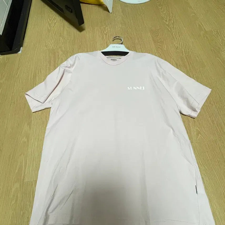 [BUNJANG] Sonnei Logo T-Shirt Light Pink XL / 써네이 로고 티셔츠 라이트핑크 XL