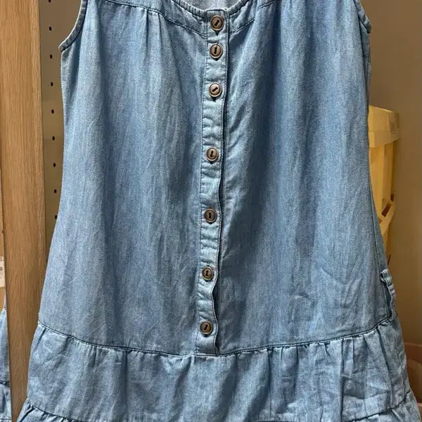[BUNJANG] Sky Blue Mori Girl Vintage Grunge Vest Dress / 연청 조끼 원피스 치마 베스트 스카이블루 하늘 모리걸 빈티지 그런지 일브