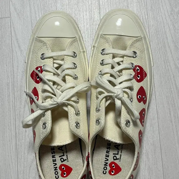 [BUNJANG] Converse x Comme des Garçons PLAY Chuck Taylor All-Star Ivory Sneakers / 컨버스 꼼데가르송 플레이 스니커즈 아이보리