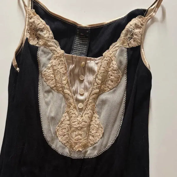 [BUNJANG] Keto House Vintage Lace Sleeveless Top / 케토하우스 빈티지 레이스 슬리브리스