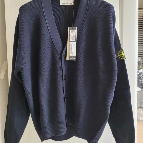 [BUNJANG] Stone Island 26SS Organic Cotton Cardigan Navy / [새상품 클래식의 진화, 26SS 스톤아일랜드 오가닉 코튼 가디건 네이비