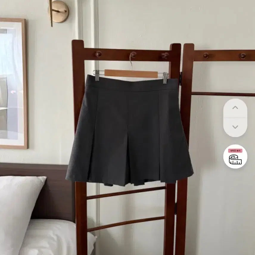[BUNJANG] Women's Skirt - Charcoal, Back Elastic Waist, Inner Shorts / 여성치마
