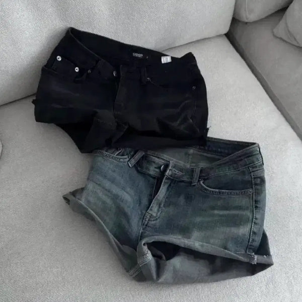 [BUNJANG] ODDODOR Vintage Raw Shorts Black / 오도어 Vintage raw shorts in black