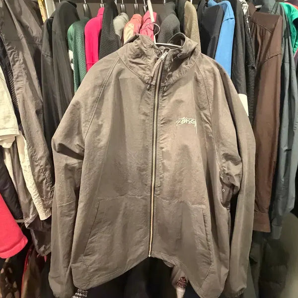 [BUNJANG] Stussy Wave Dye Beach Shell Jacket Black XXL / 스투시 웨이브 다이 비치 쉘 자켓 블랙 XXL