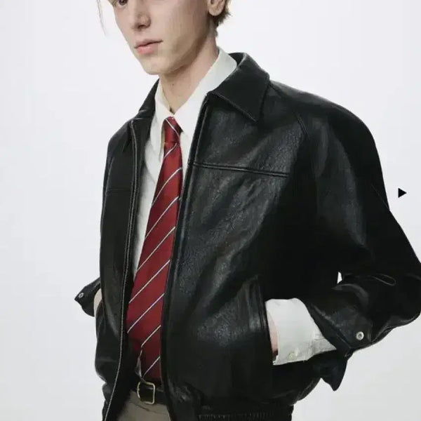 [BUNJANG] Tonywack Vintage Lamb Leather Bomber Jacket L / 토니웩 빈티지 레더 봄버 L