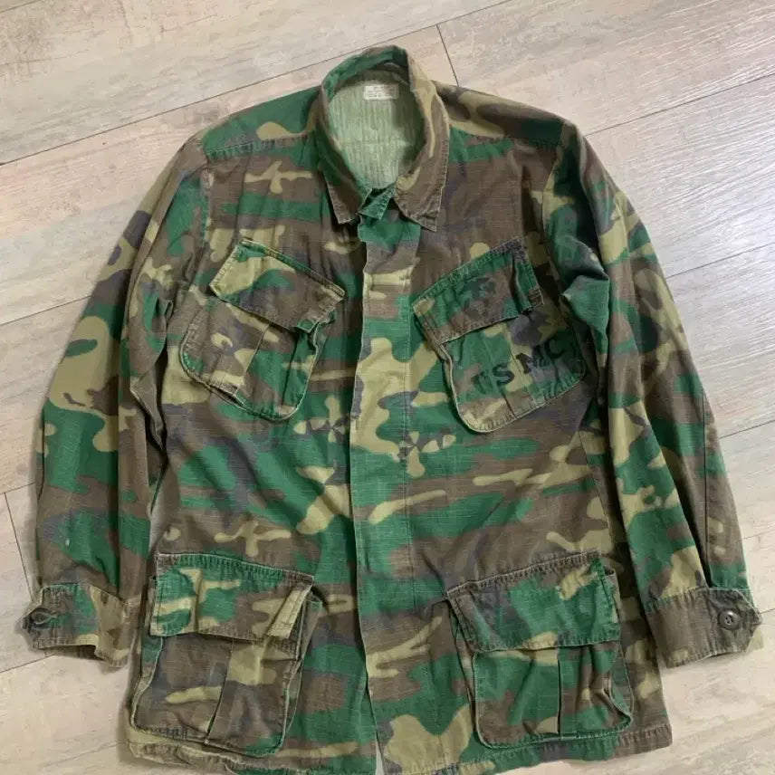 [BUNJANG] USMC ERDL Ripstop Camouflage Jungle Fatigue Shirt Small Regular / Usmc 미해병 립스탑 카모라주 ERDL 정글퍼티그 셔츠 스몰레귤러