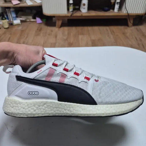[BUNJANG] Puma NRGy Sneakers White/Black / 푸마 NRGy 운동화 화이트/블랙 280