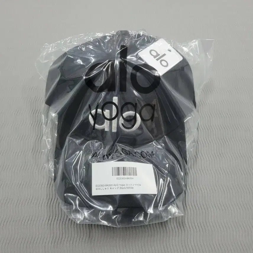 [BUNJANG] ALO Cotton Ball Cap Hat Black/White / ALO 볼캡 모자 블랙/화이트