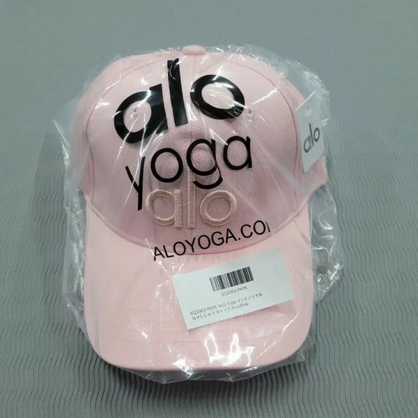 [BUNJANG] ALO Yoga Strawberry Milk Color Logo Baseball Cap / ALO 요가 핑크 볼캡 모자
