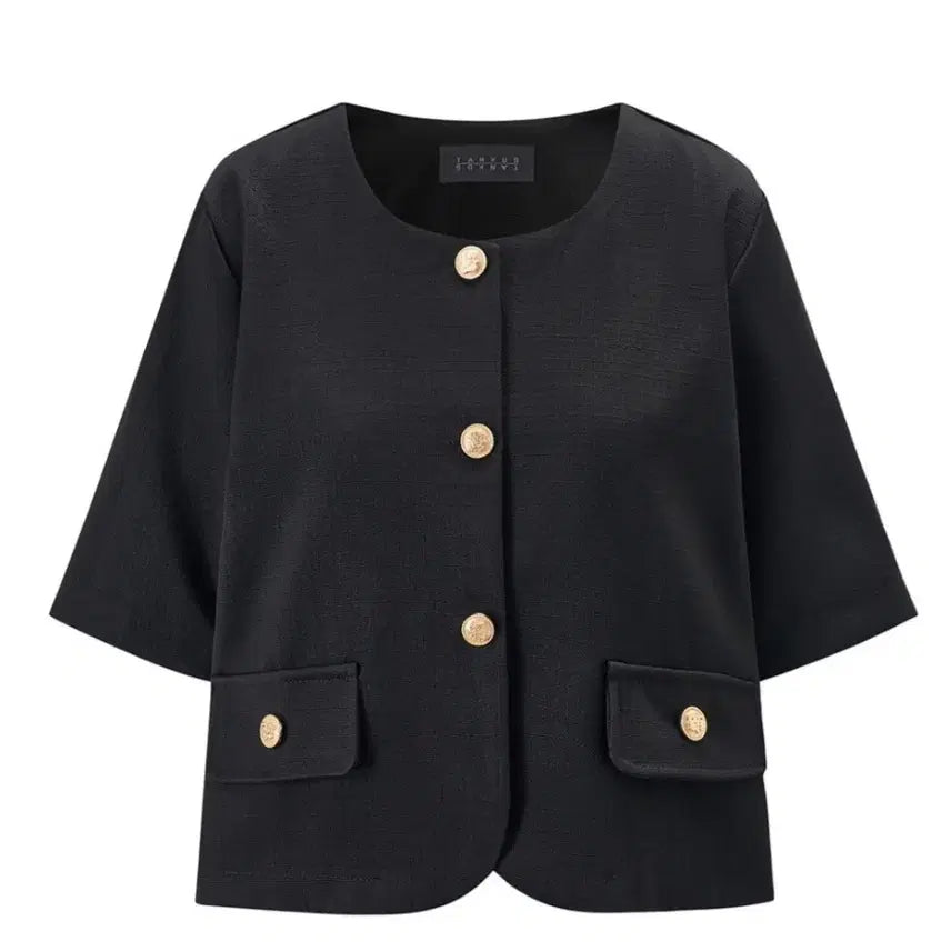 [BUNJANG] TANKUS STUDIO Black Short-Sleeve Jacket / TANKUS STUDIO 블랙 반팔 자켓