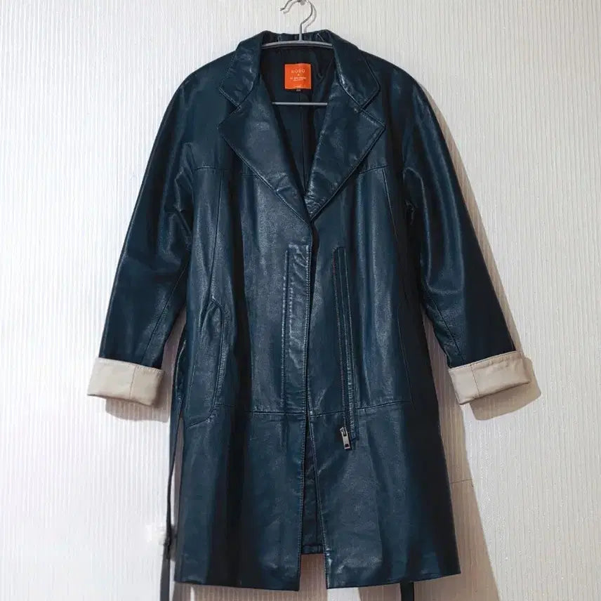 [BUNJANG] ROBO Real Leather Lambskin Coat Trench / 상태최상 ROBO 로보 리얼 레더 천연 양가죽 램스킨 코트 트랜치