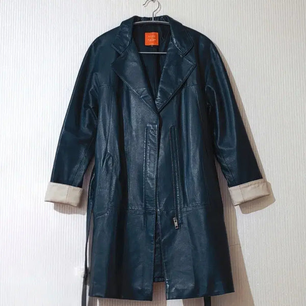 [BUNJANG] ROBO Real Leather Lambskin Coat Trench / 상태최상 ROBO 로보 리얼 레더 천연 양가죽 램스킨 코트 트랜치