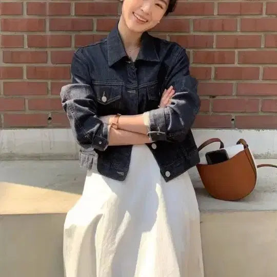 [BUNJANG] Moabin Denim Cropped Jacket / 모아빈 청자켓 청데님 자켓 / 숏 청자켓