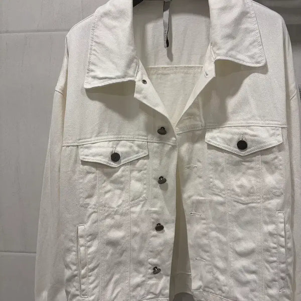 [BUNJANG] Noir Oversized Crop Denim Jacket / 노이어 오버핏 크롭 데님 자켓