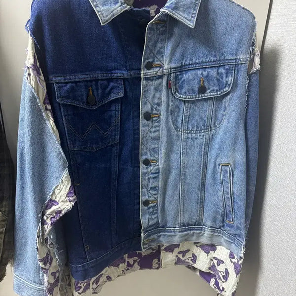 [BUNJANG] Rebuild by Needles Layered Denim Jacket / 리빌드 바이 니들스 데님자켓 L사이즈