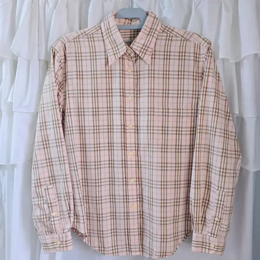 [BUNJANG] Burberry Vintage Light Pink Shirt / 빈티지 버버리 연핑크 셔츠