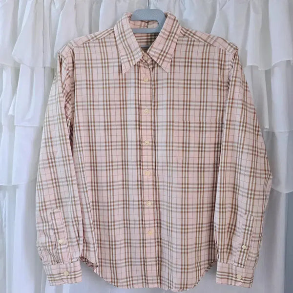 [BUNJANG] Burberry Vintage Light Pink Shirt / 빈티지 버버리 연핑크 셔츠