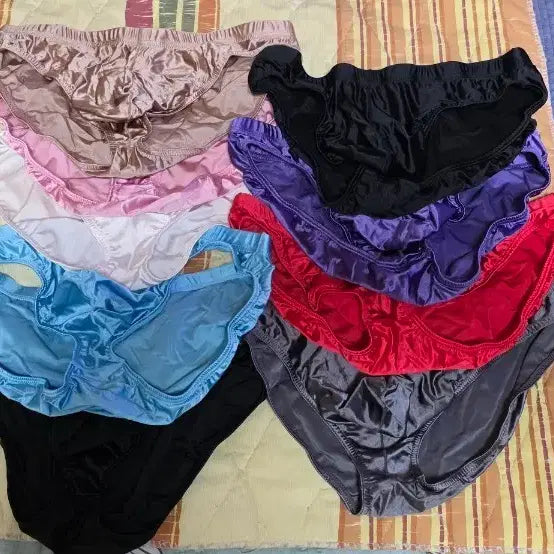 [BUNJANG] Silk Glossy Panties (XL Size, 9-Pack) / 실크광택팬티(2XL/9장)