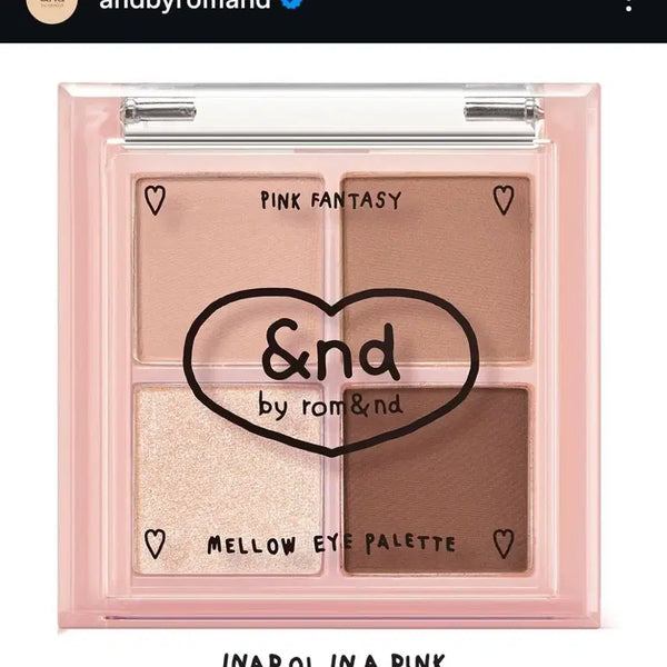 [BUNJANG] AND BY ROMEAND INAP 01 Mermaid Pink Eyeshadow Palette (Sealed) / 미개봉) 앤드바이롬앤 INAP 01 인어핑크 아이섀도우 팔레트