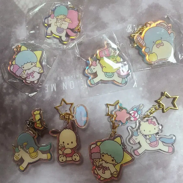 [BUNJANG] Sanrio Keyring Bundle Set (4 Types) / [일괄]산리오 키링 8종(4종+덤 키링 4종 포함
