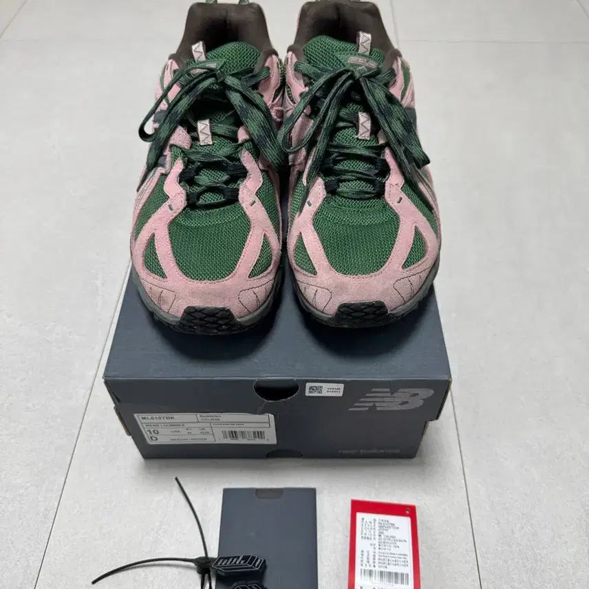 [BUNJANG] New Balance ML615TBK Pink/Green Sneakers / 뉴발란스 ML610TBK 핑크 / 그린 280