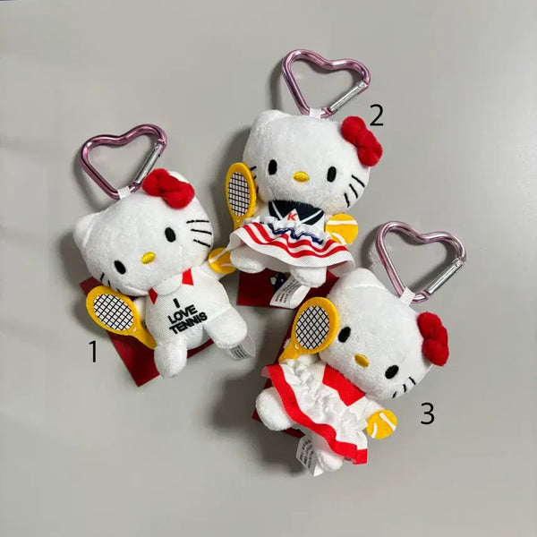 [BUNJANG] Hello Kitty Tennis Series Plush Keychain 3 Types / 헬로키티 테니스 시리즈 인형 키링 3종