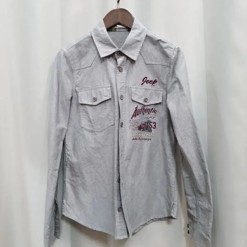 [BUNJANG] Jeep Vintage Style Grey Shirt Size S / Jeep 지프 빈티지 스타일 셔츠 그레이 s