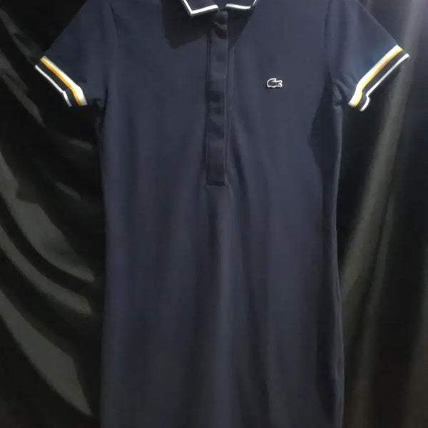 [BUNJANG] Lacoste Navy Collar Short Sleeve Dress / 라코스테 네이비 카라 반팔 원피스