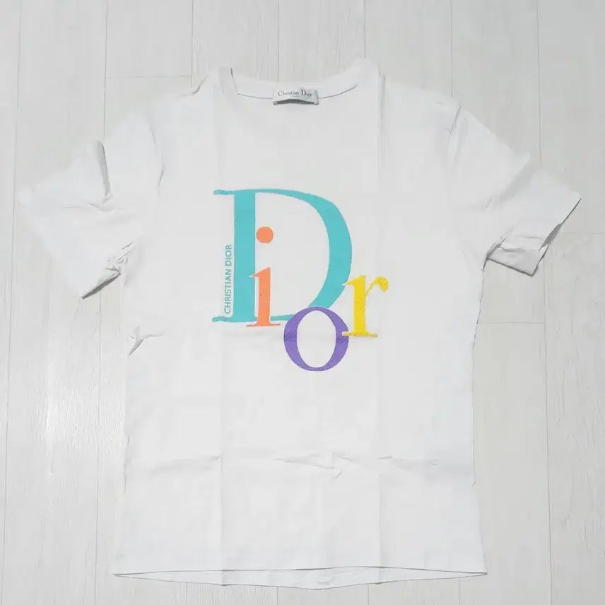 [BUNJANG] Dior White Multi-Logo T-Shirt / 디올 화이트 멀티 로고 티셔츠