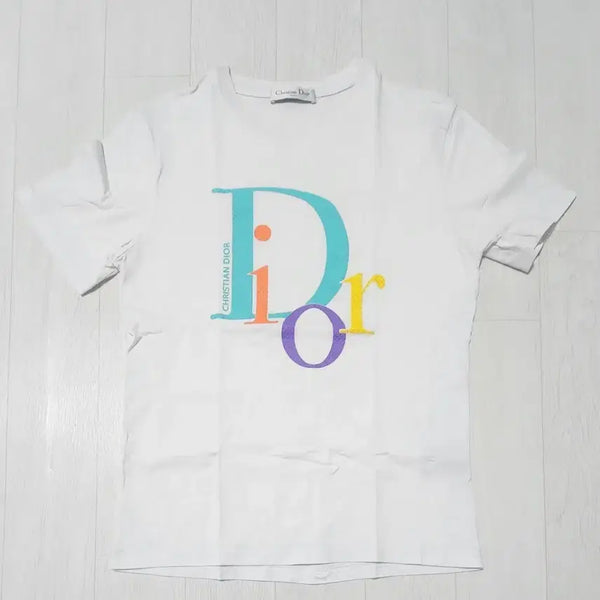[BUNJANG] Dior White Multi-Logo T-Shirt / 디올 화이트 멀티 로고 티셔츠