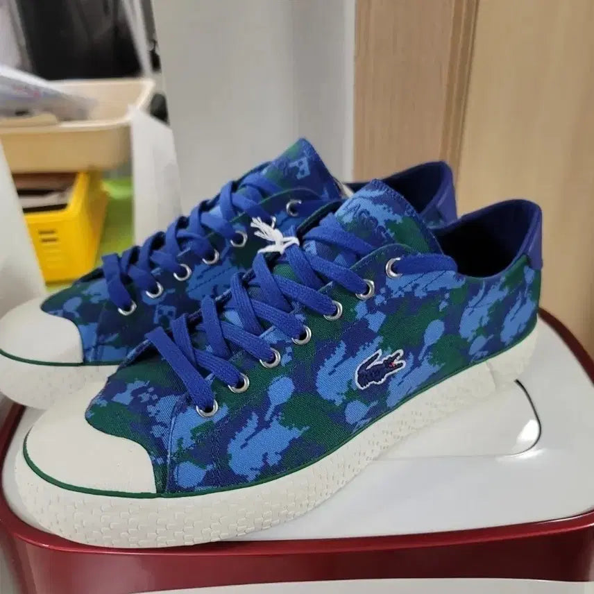 [BUNJANG] Lacoste Camouflage Sneakers / 라코스테 카모플라쥬 스니커즈 230 새제품