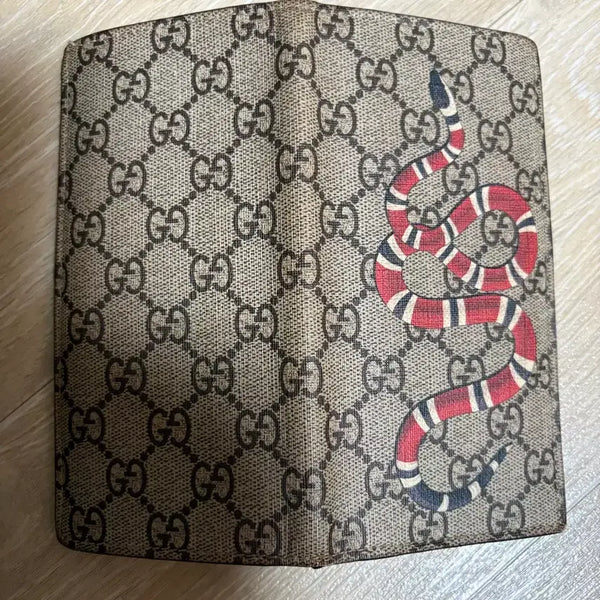 [BUNJANG] Gucci GG Supreme Kingsnake Bifold Wallet / 구찌 GG 수프림 킹스네이크 반지갑