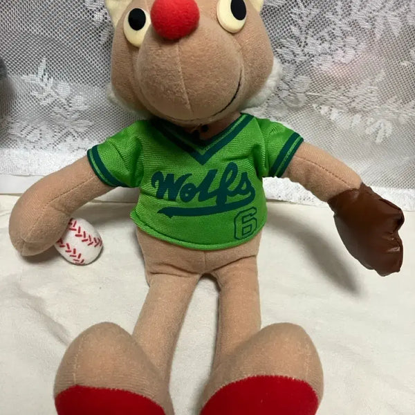 [BUNJANG] Baseball Uniform Wolf Plush + Baseball / 야구 유니폼 늑대 인형 + 야구공
